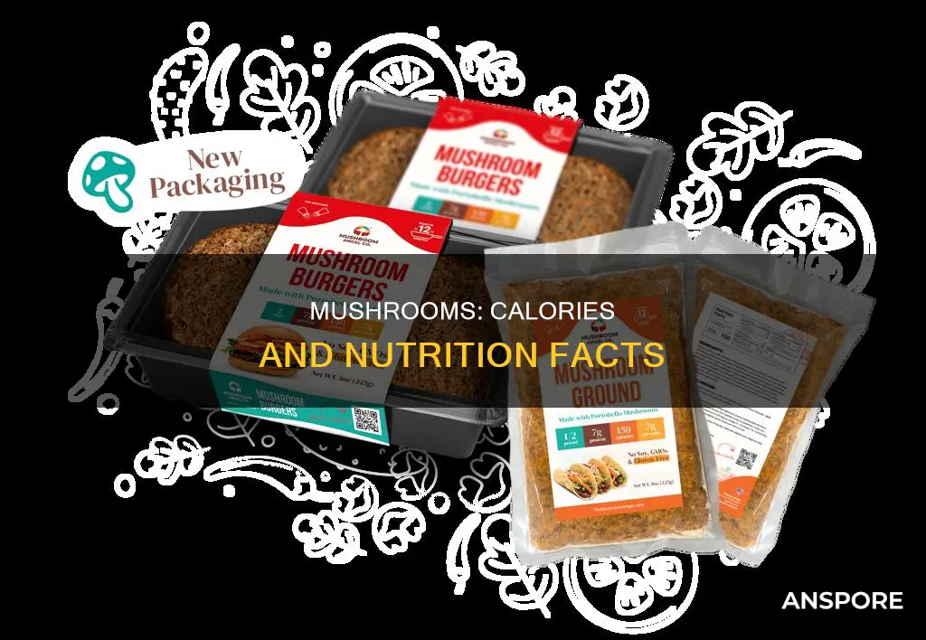 how many calories are in a pound of mushrooms