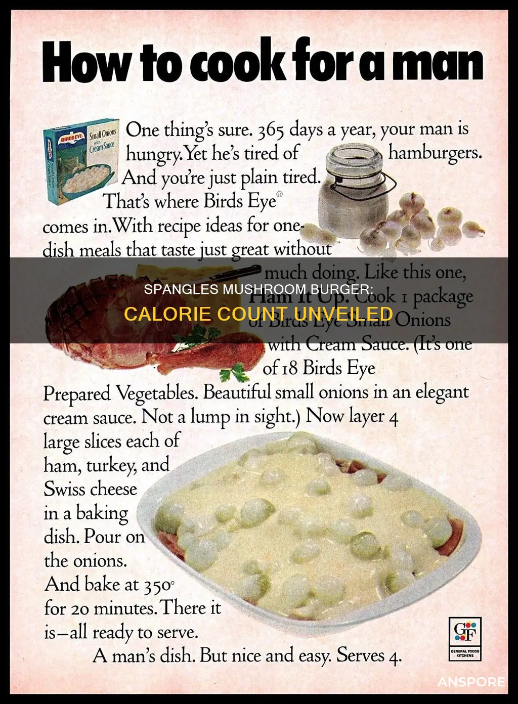 how many calories are in a spangles mushroom burger