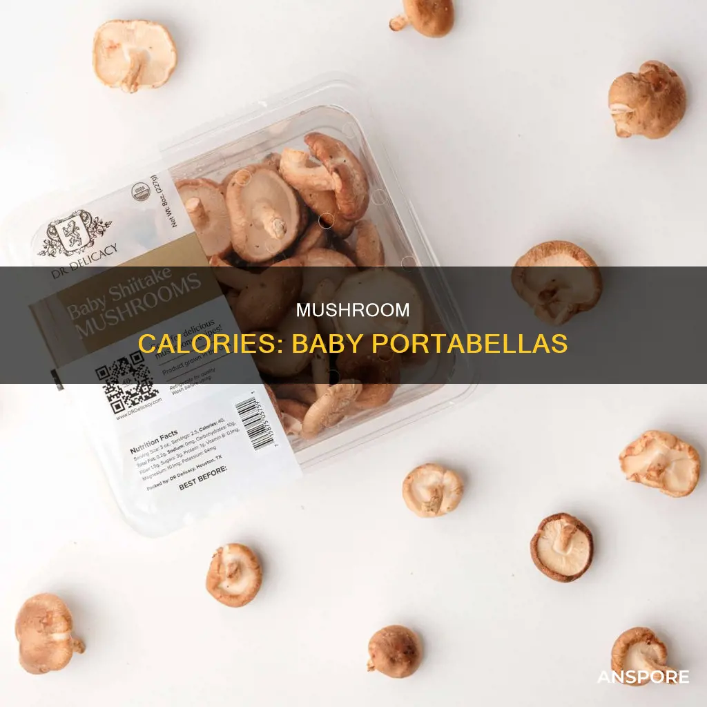 how many calories are in baby portabella mushrooms