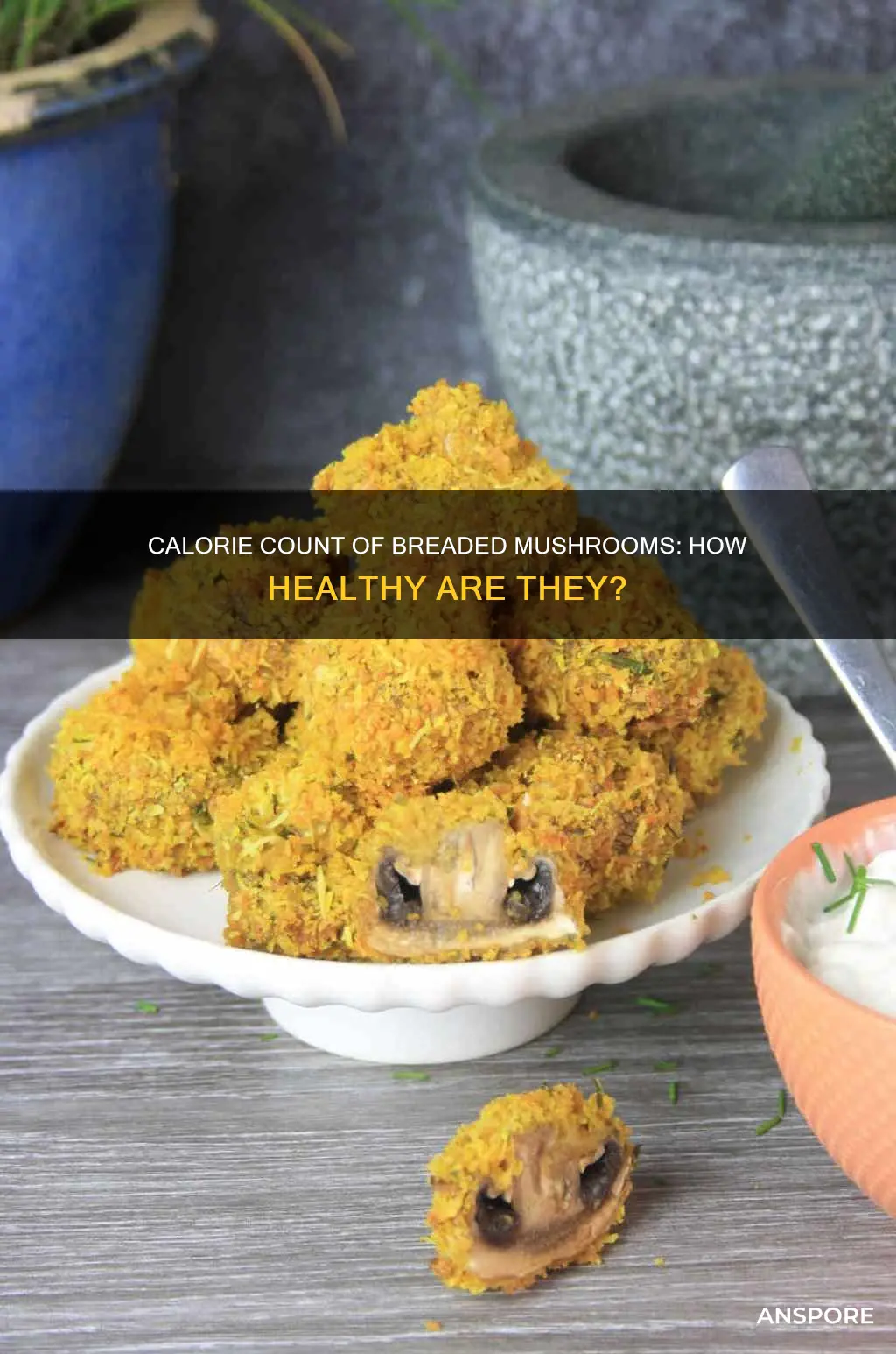 how many calories are in breaded mushrooms