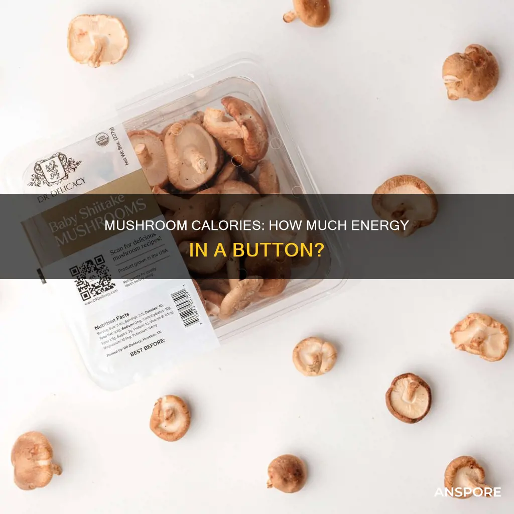 how many calories are in button mushrooms