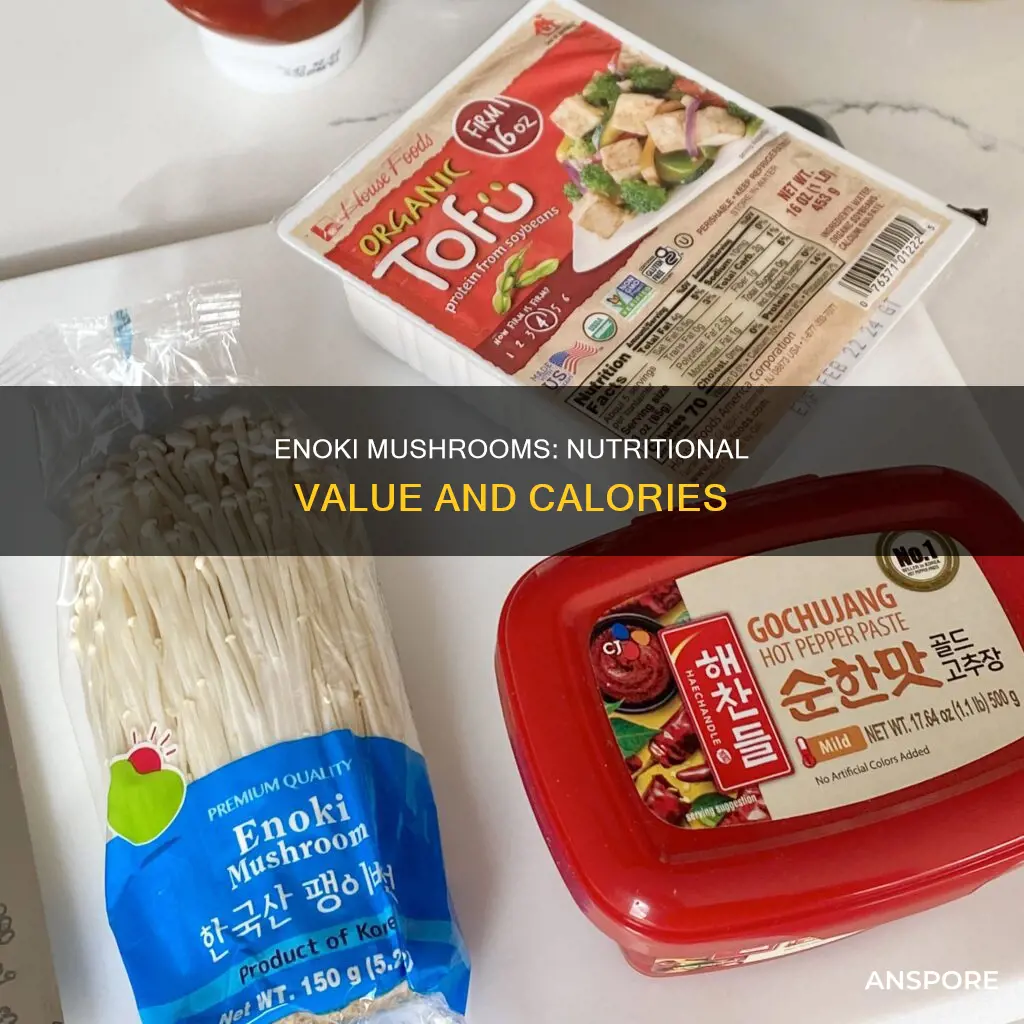 how many calories are in enoki mushrooms