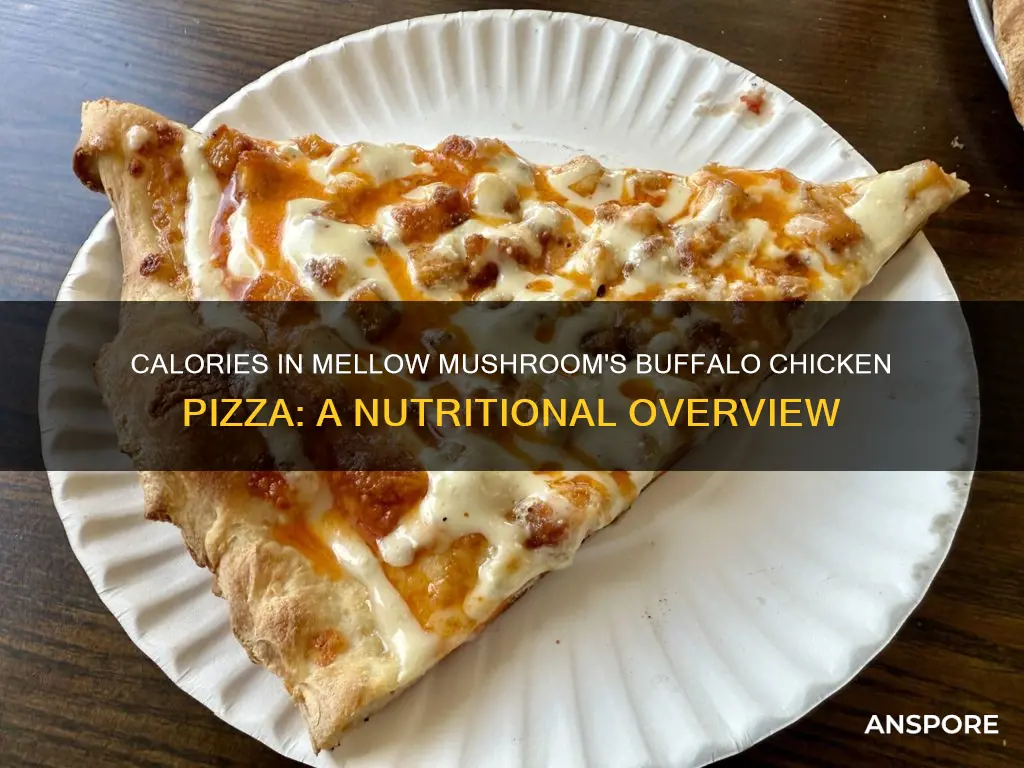 how many calories are in mellow mushroom buffalo chicken pizza