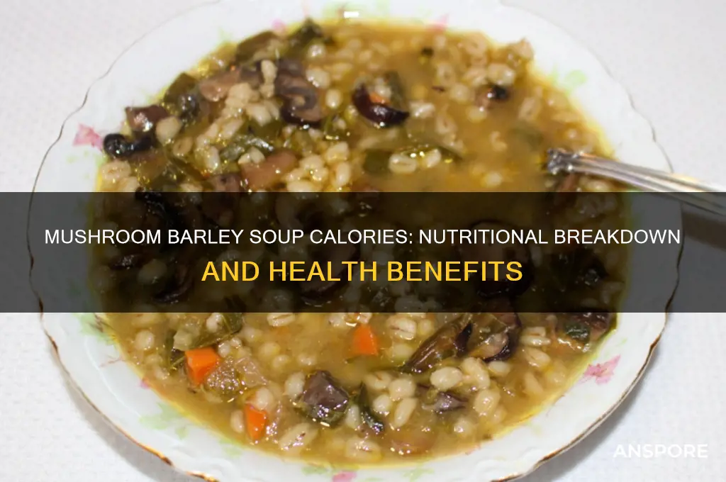 how many calories are in mushroom barley soup