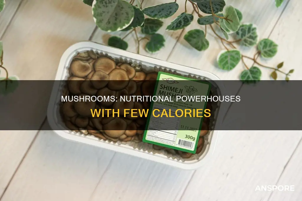 how many calories are in raw mushrooms