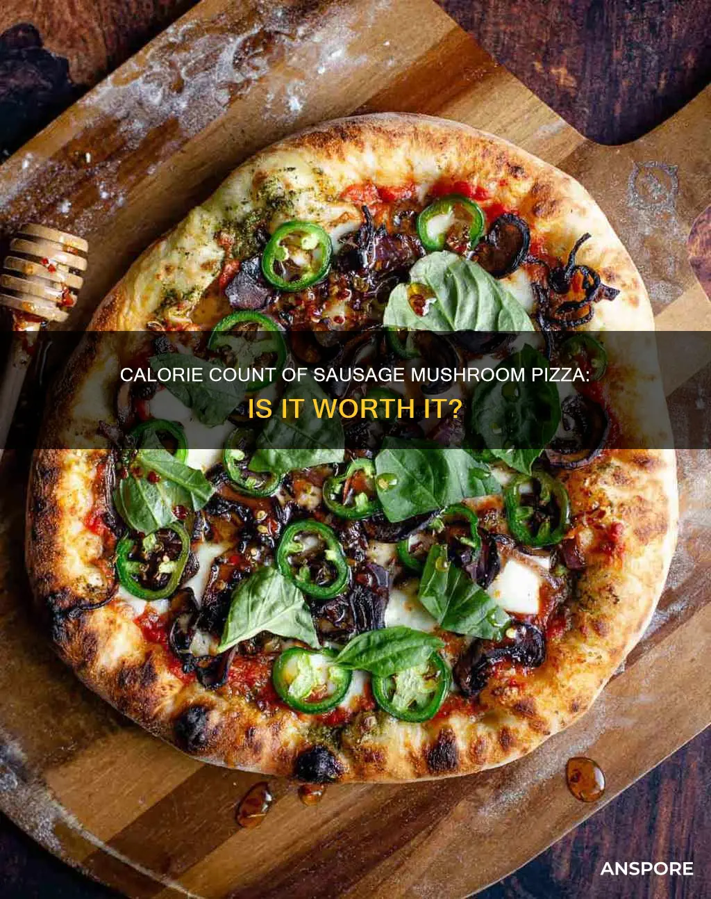 how many calories are in sausage mushroom pizza