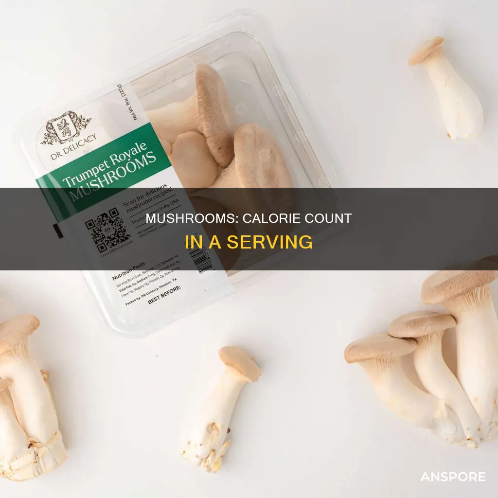 how many calories are inside 1 serving of mushrooms