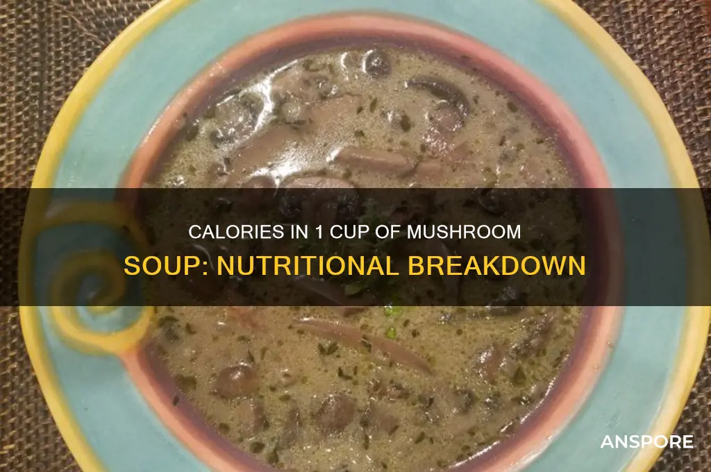 how many calories in 1 cup of mushroom soup