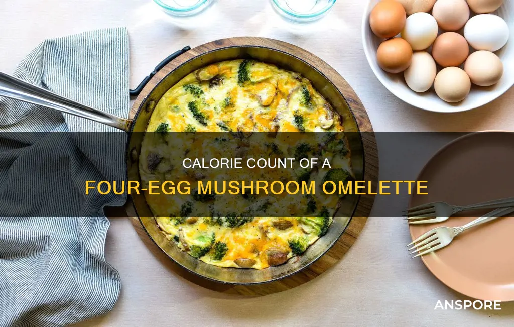 how many calories in a 4 egg mushroom omelette