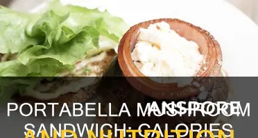 how many calories in a portabella mushroom sandwich