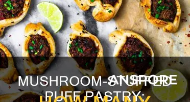 how many calories in a small mushroom stuffed puff pastry