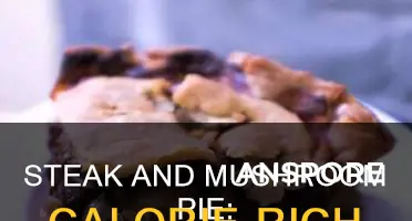 how many calories in a steak and mushroom pie