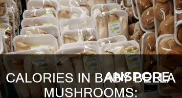 how many calories in an ounce of mushrooms babt bella