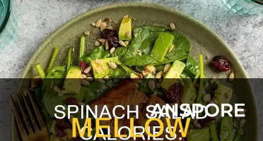 how many calories in mellow mushroom spinach salad