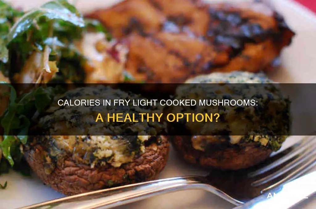 how many calories in mushrooms cooked in fry light