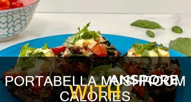 how many calories is a portabella mushroom with mozzarella