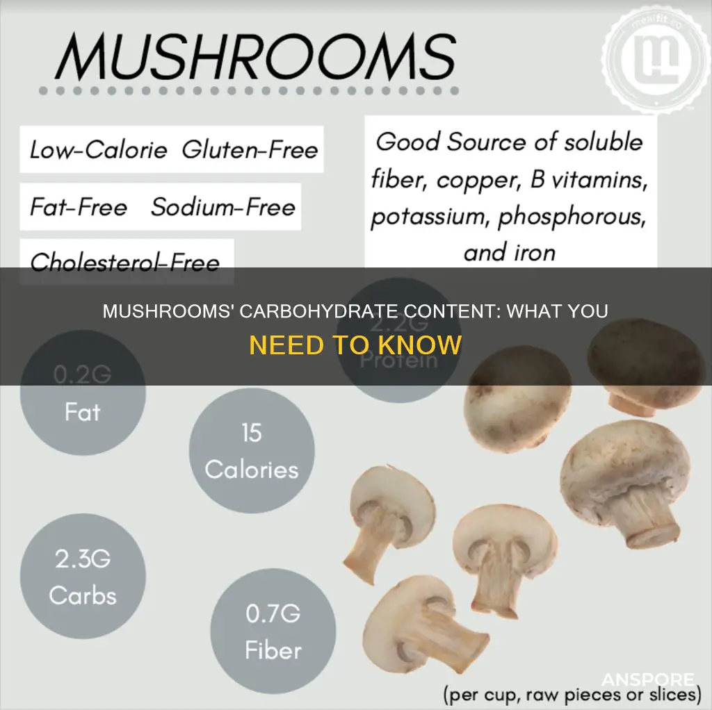 how many carbohydrates are in a mushroom