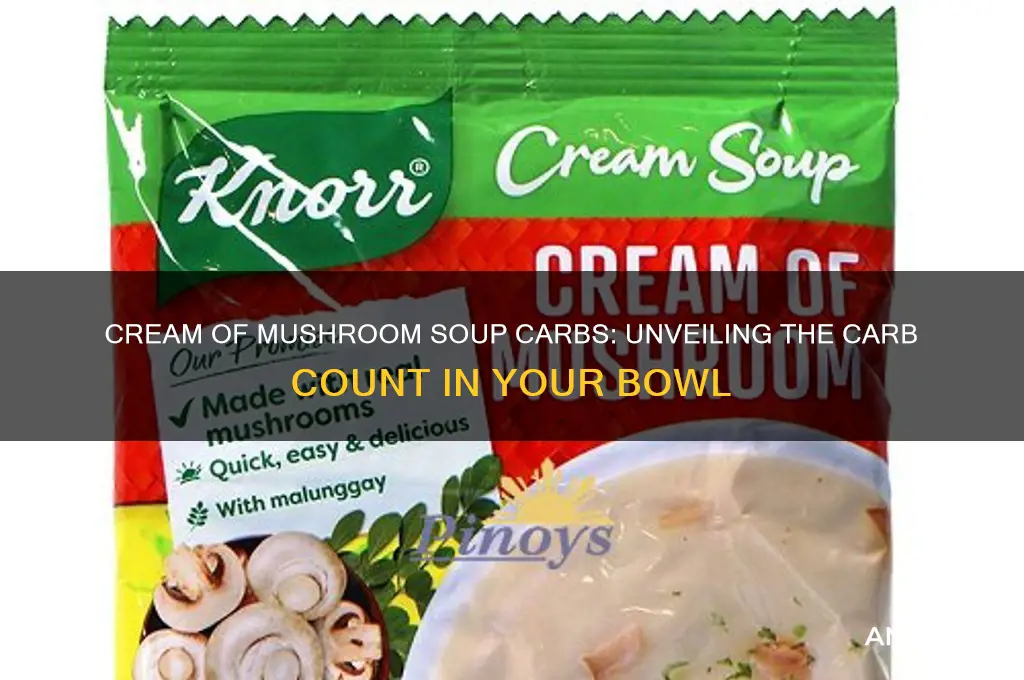 how many carbs are in cream of mushroom soup