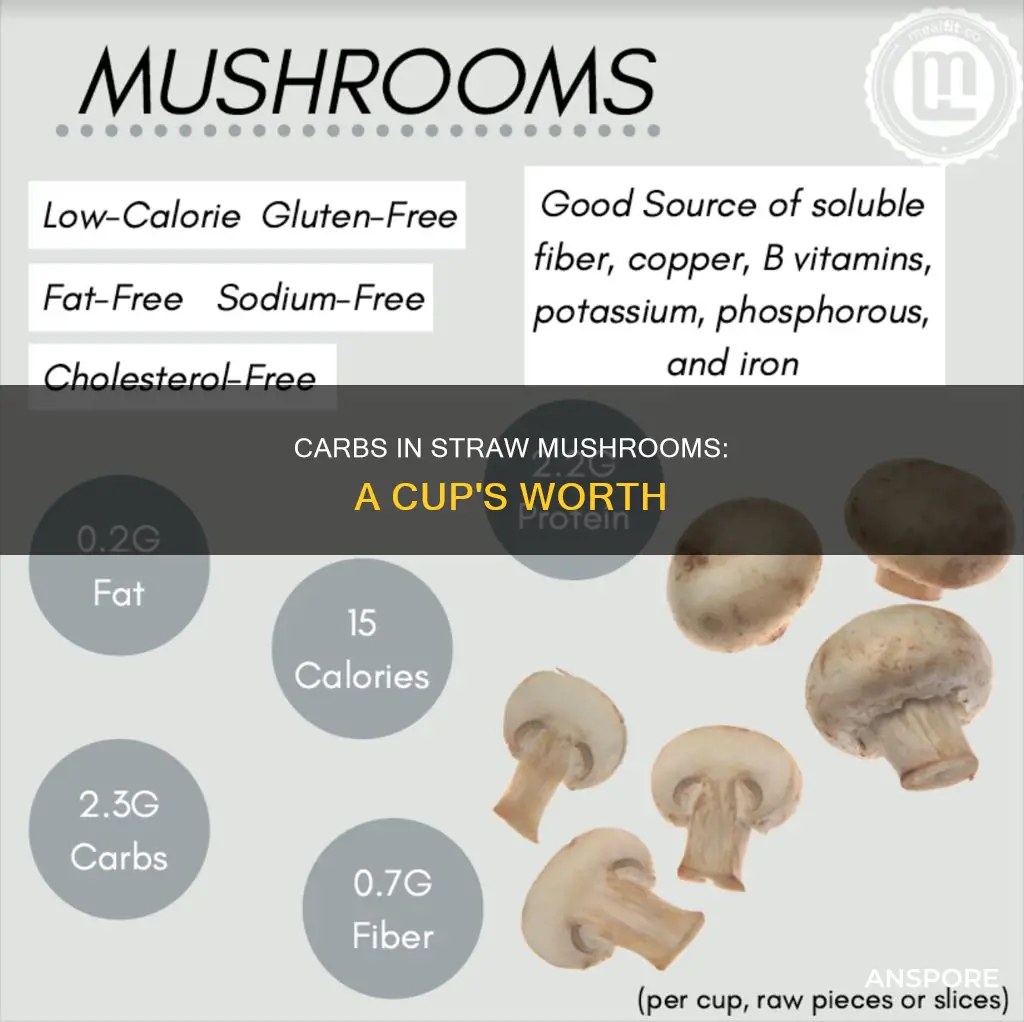 how many carbs does cup of straw mushroom have