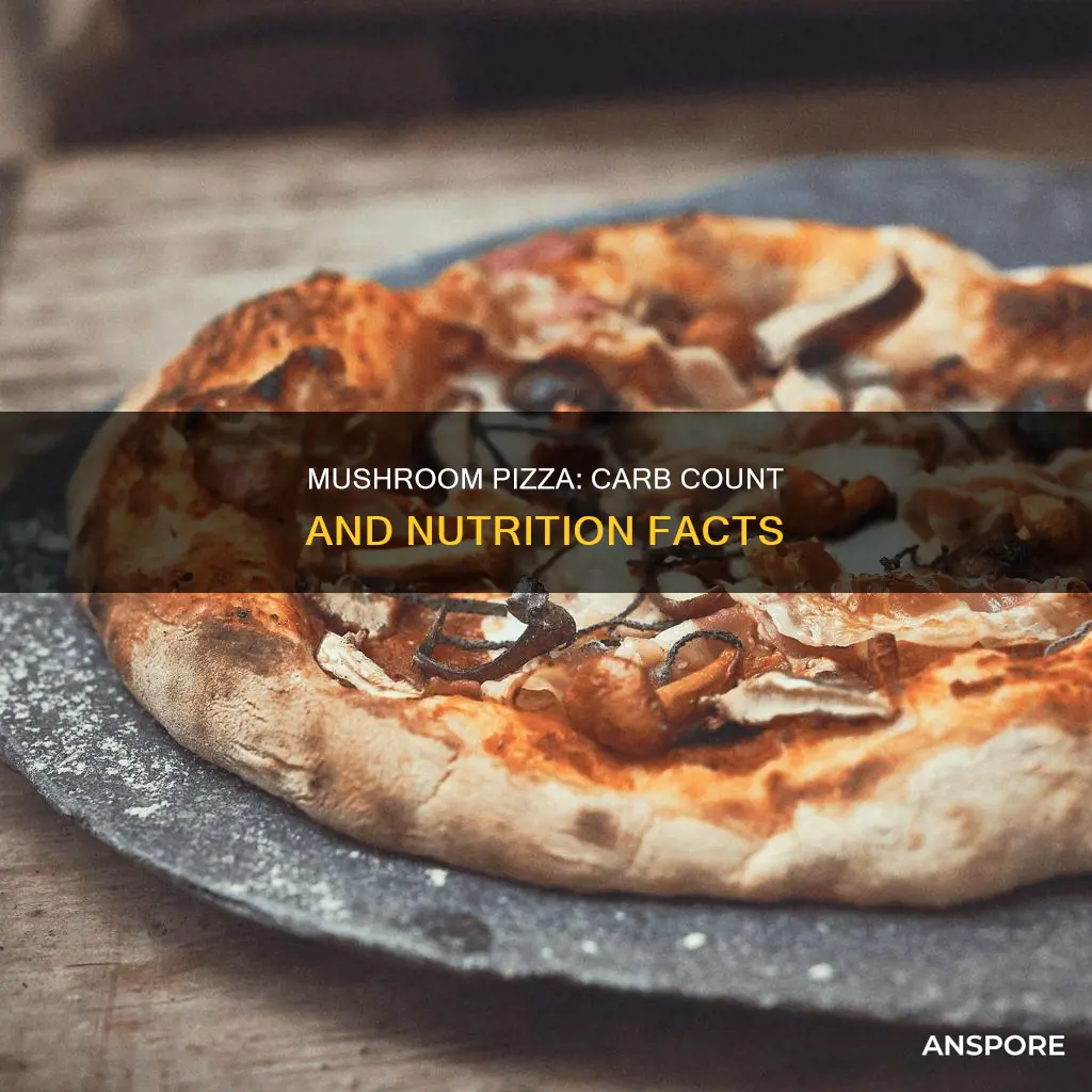 how many carbs in a slice of mushroom pizza