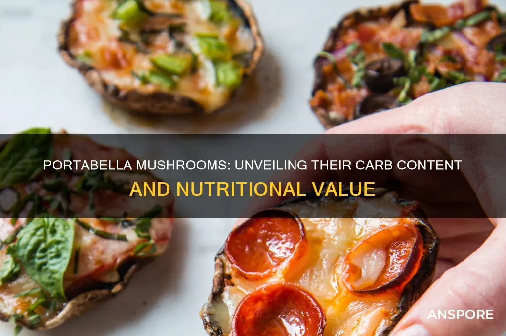 how many carbs in portabella mushrooms