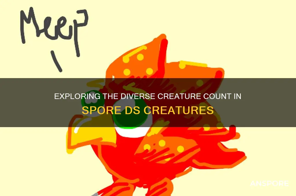 how many creatures in spore ds creatures