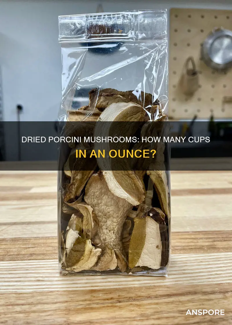 how many cups is an ounce of dried porcini mushrooms