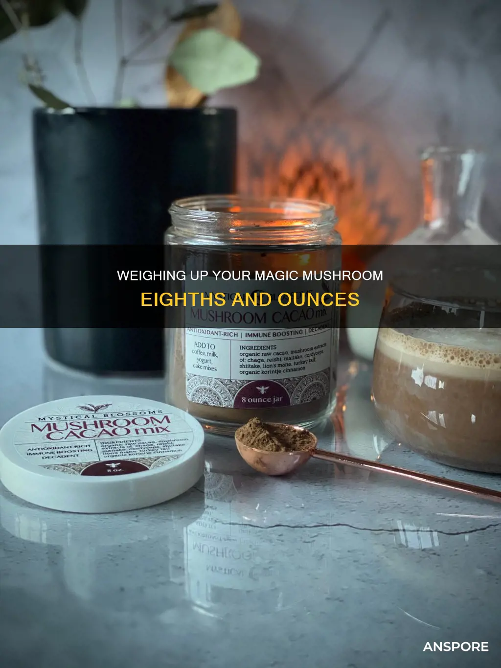 how many eighths in an ounce of mushrooms