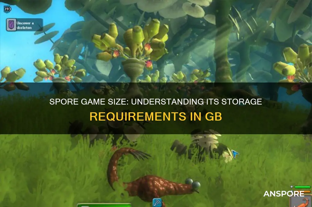 how many gb is spore