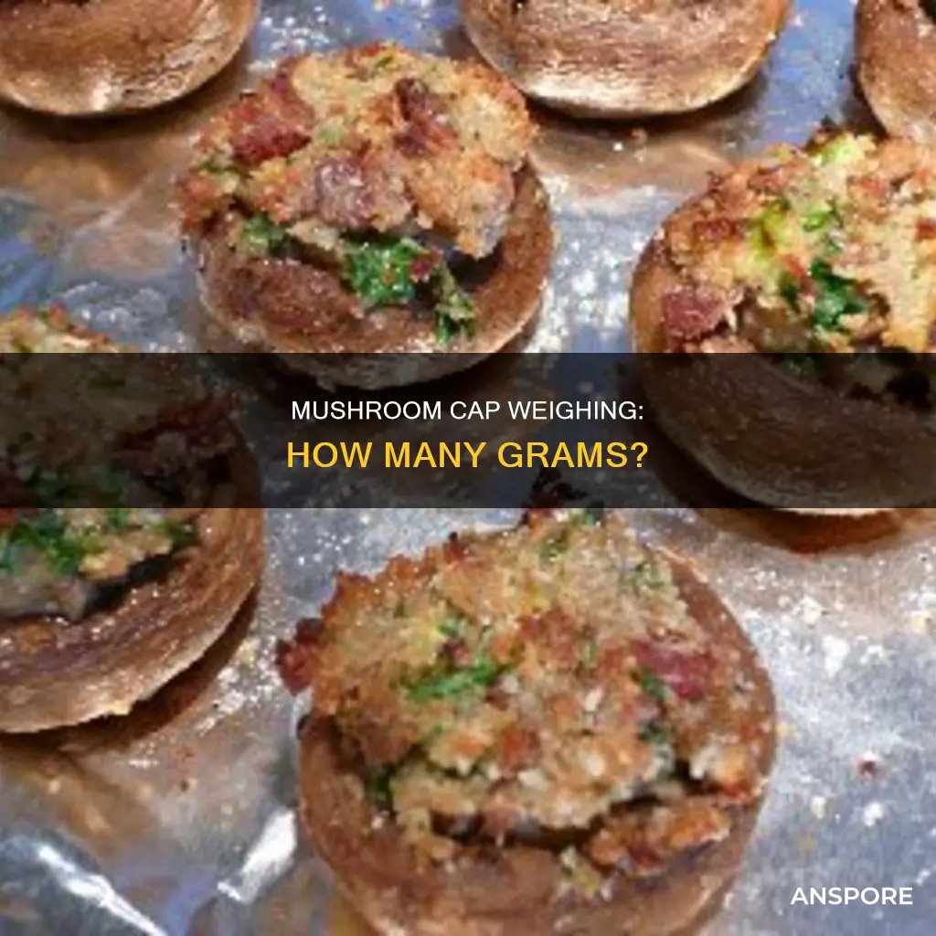how many grams in a mushroom cap