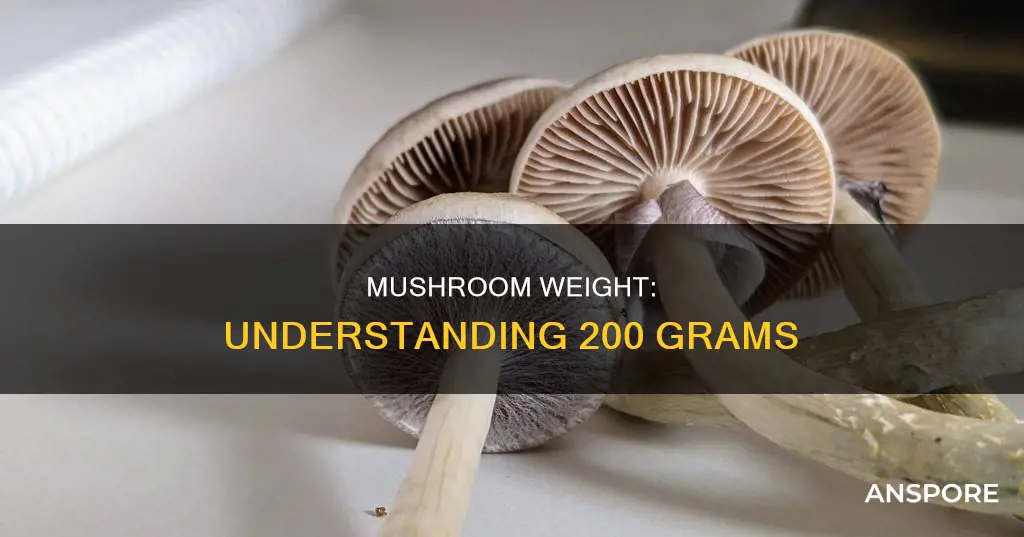how many grams is 200g of mushrooms