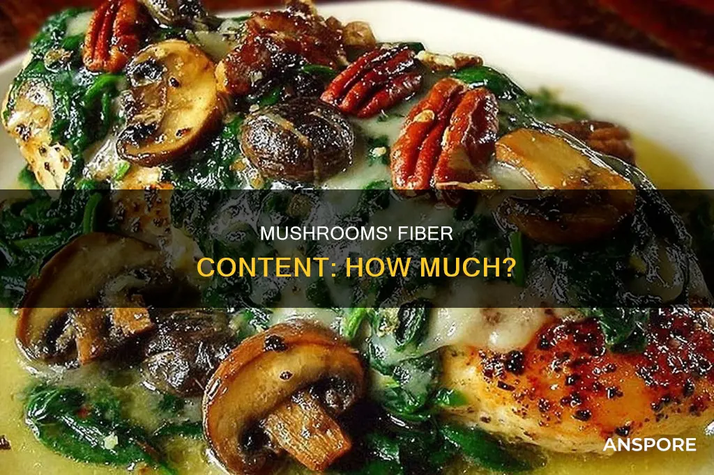 how many grams of fiber in mushrooms