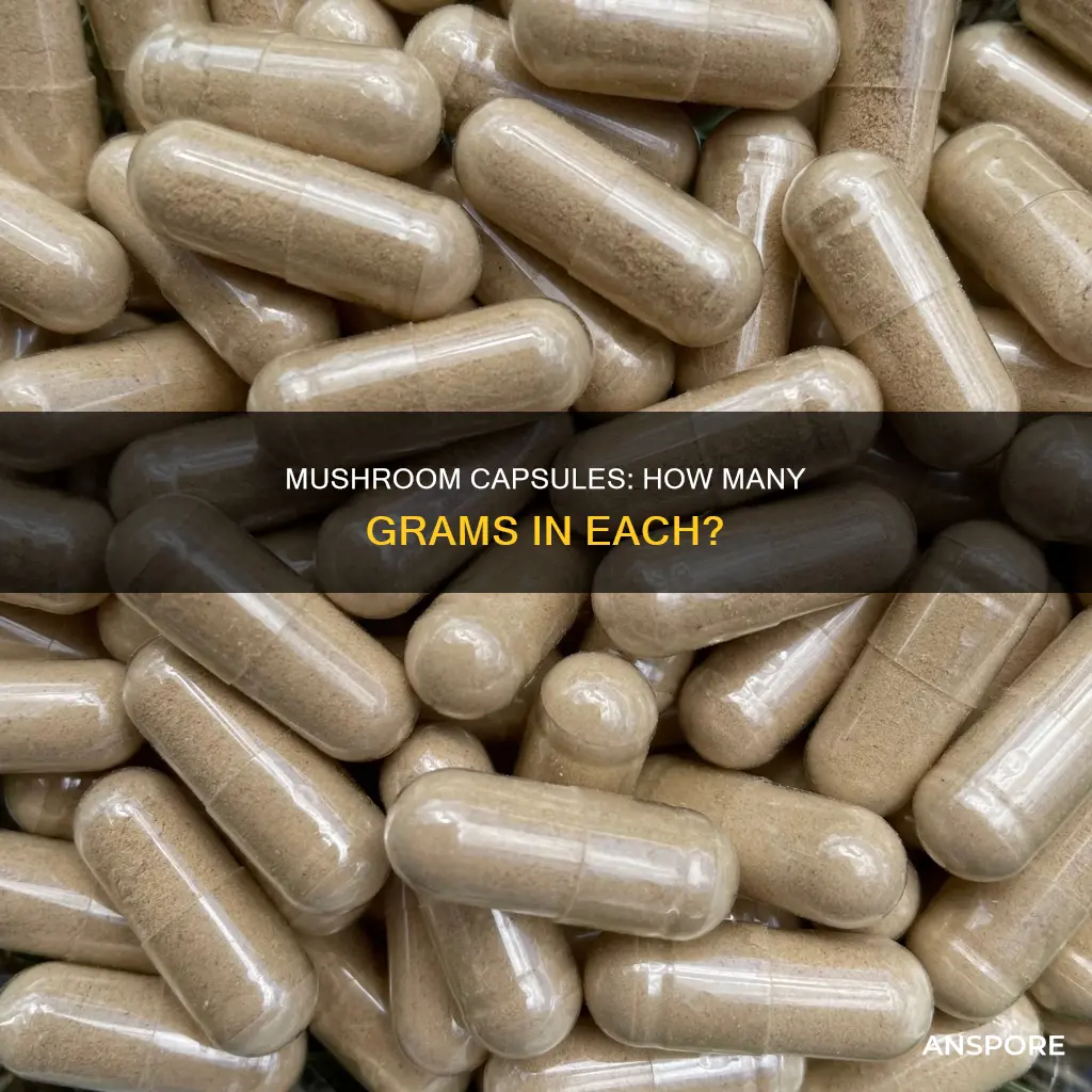 how many grams of mushrooms in a capsule