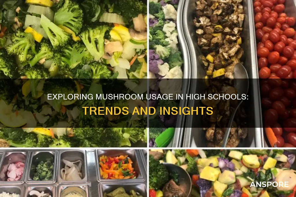 how many high school use mushrooms