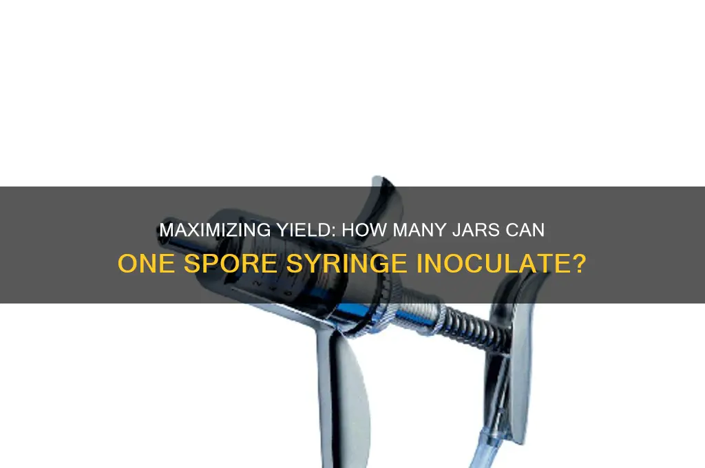 how many jars can one spore syringe inoculate