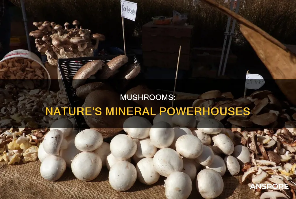 how many minerals in mushrooms