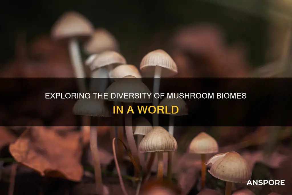 how many mushroom biomes are in a world