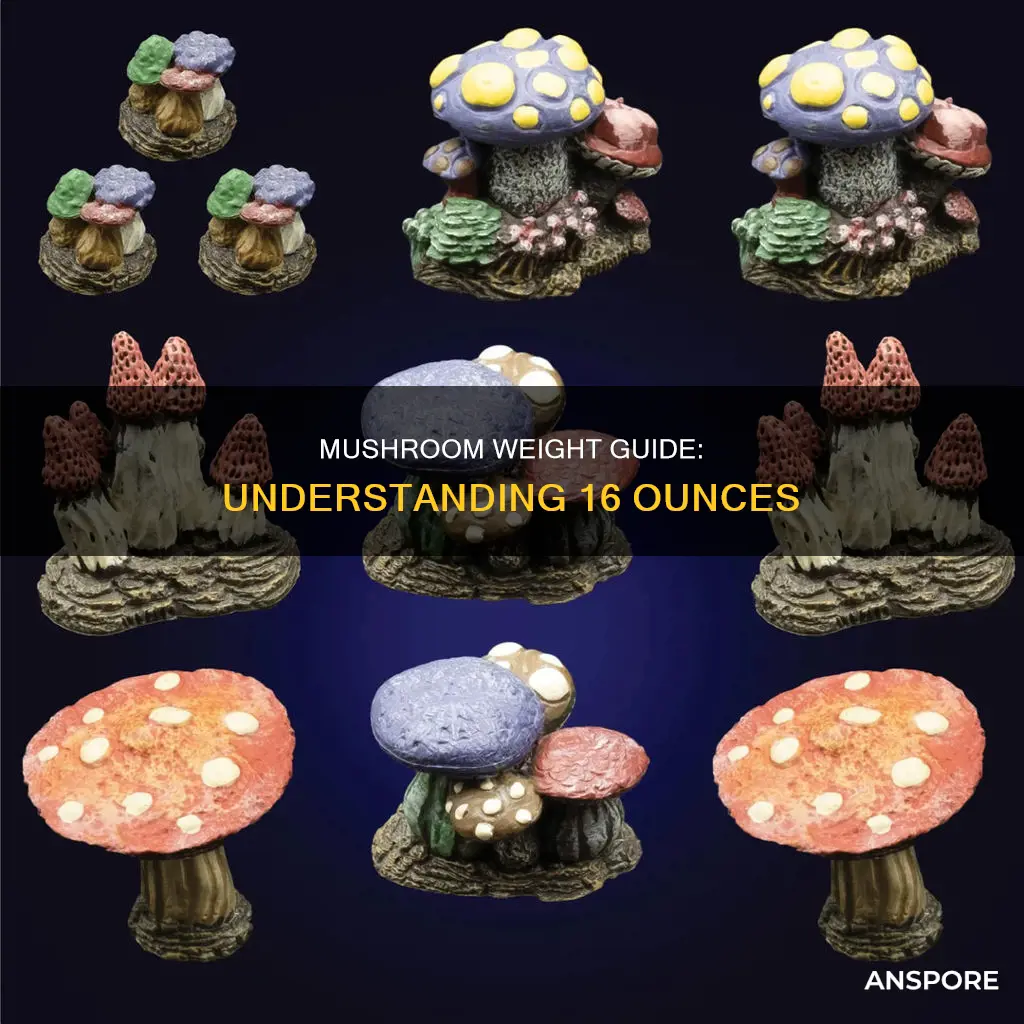 how many mushroom is 16 oz