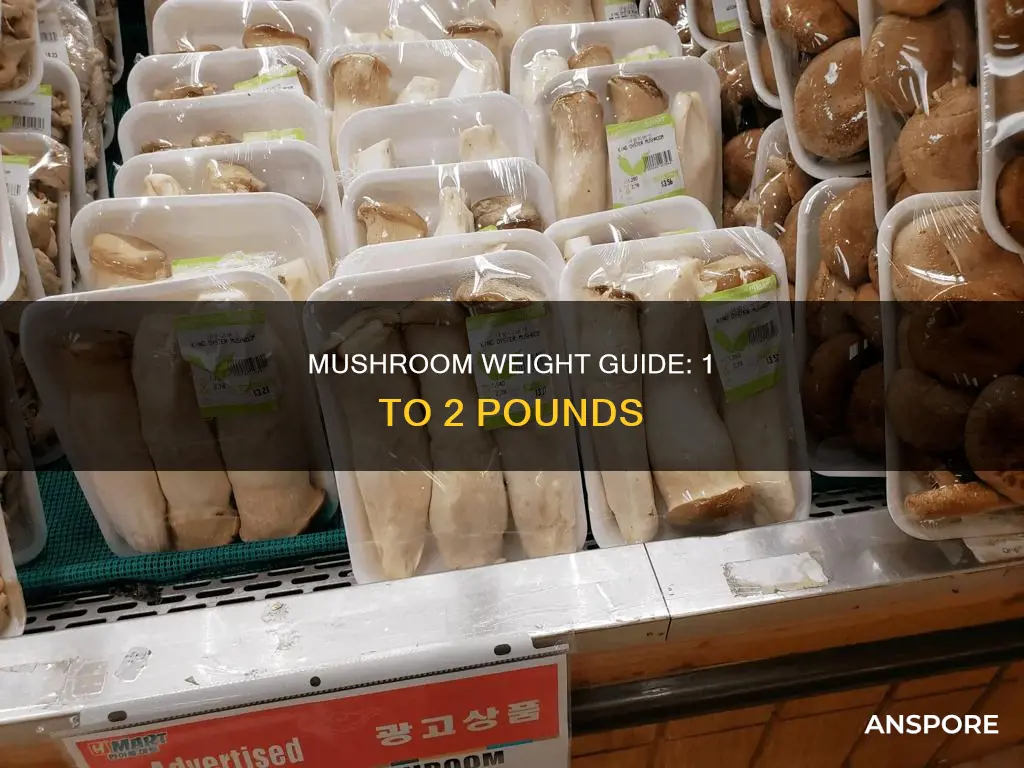 how many mushrooms in 1 2 pound