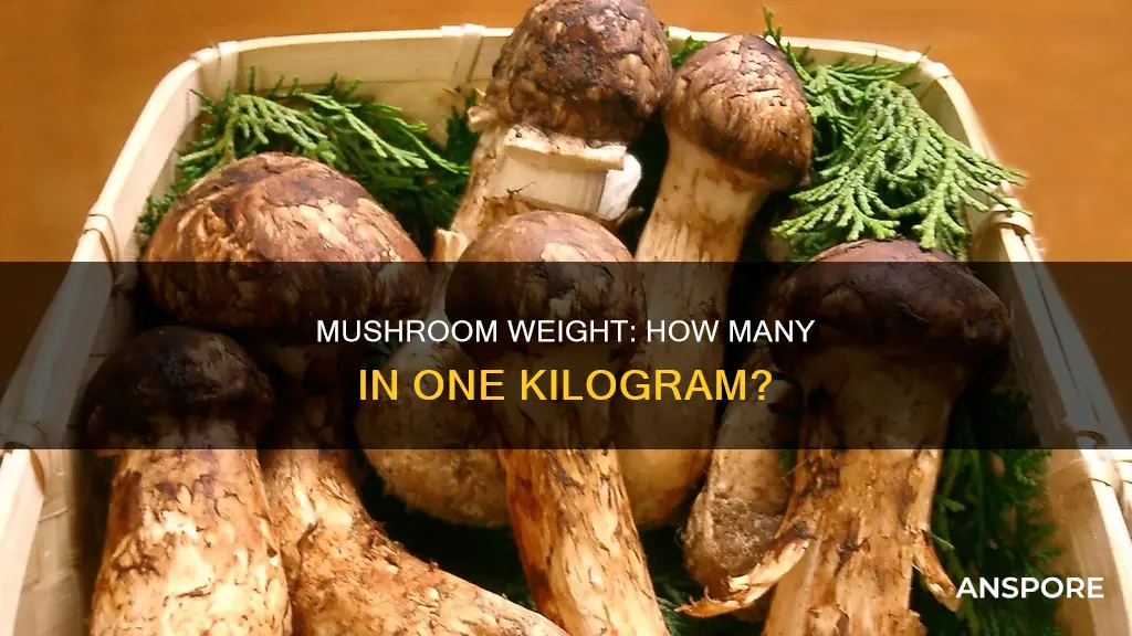 how many mushrooms in 1 kg