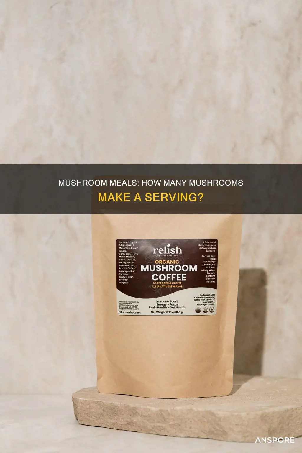 how many mushrooms in a serving