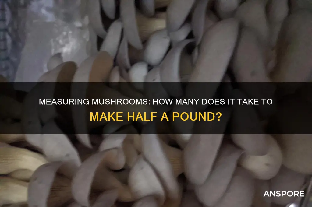how many mushrooms make half s poiund
