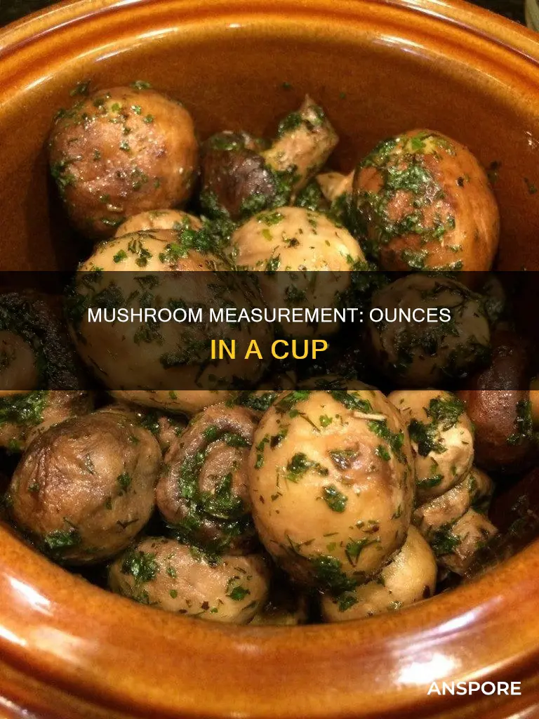 how many ounces if mushrooms in one cup