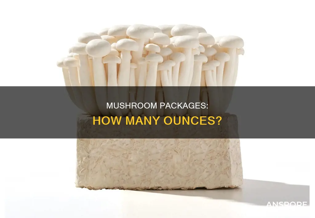 how many ounces in a package of mushrooms