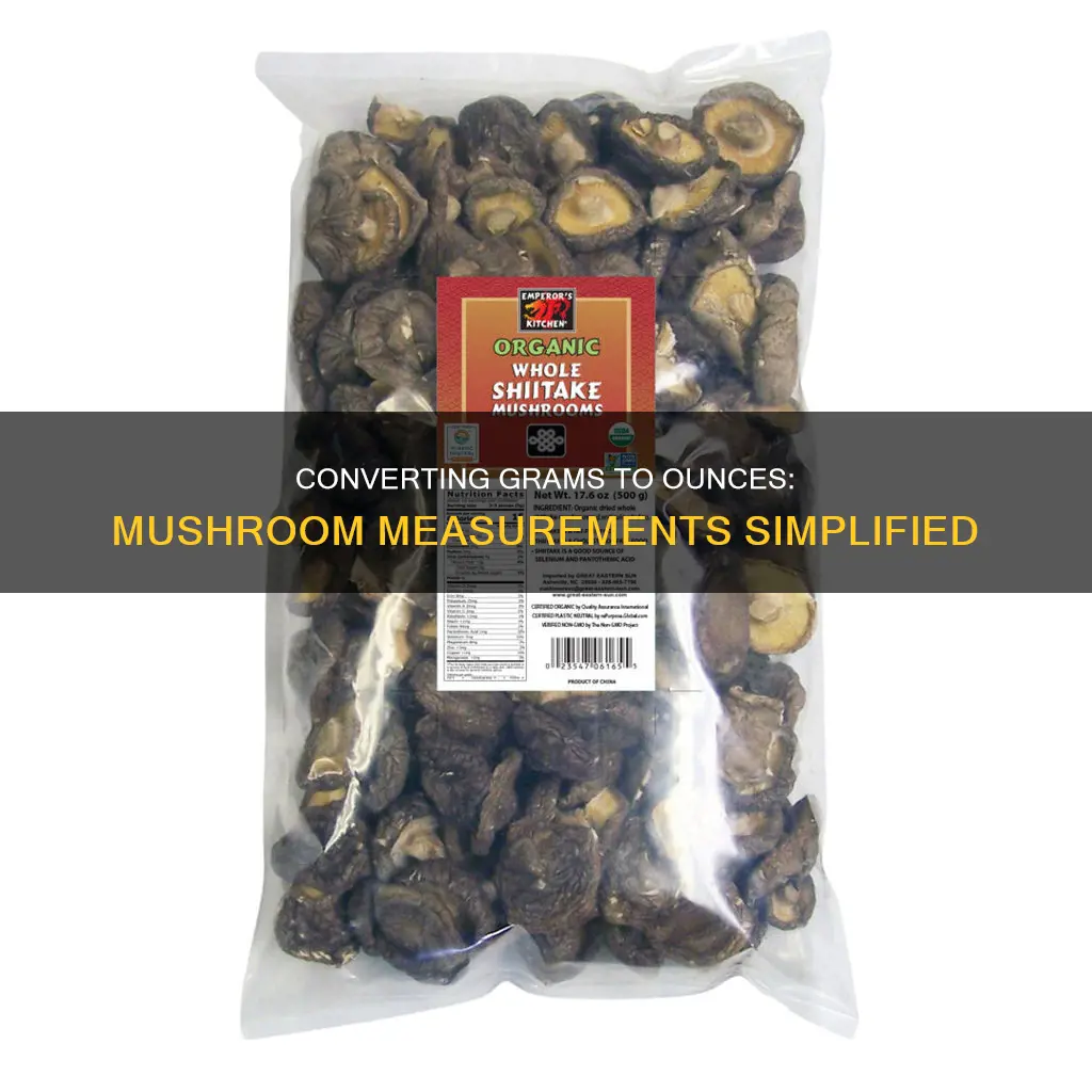 how many ounces is 227 grams of mushrooms