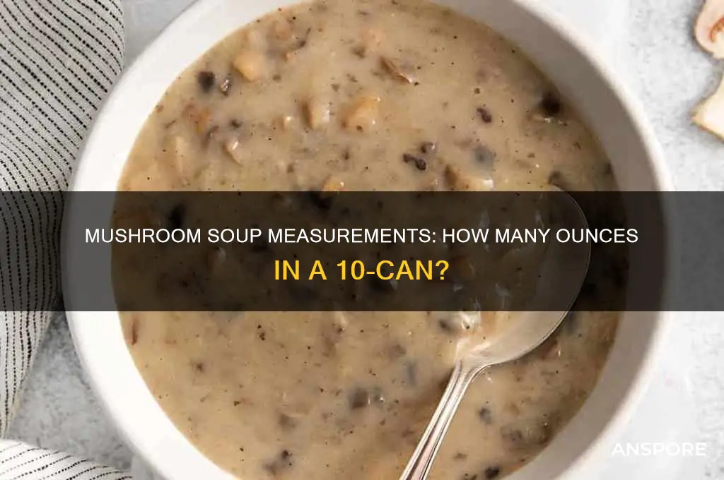 how many oz in a 10 can of mushroom soup