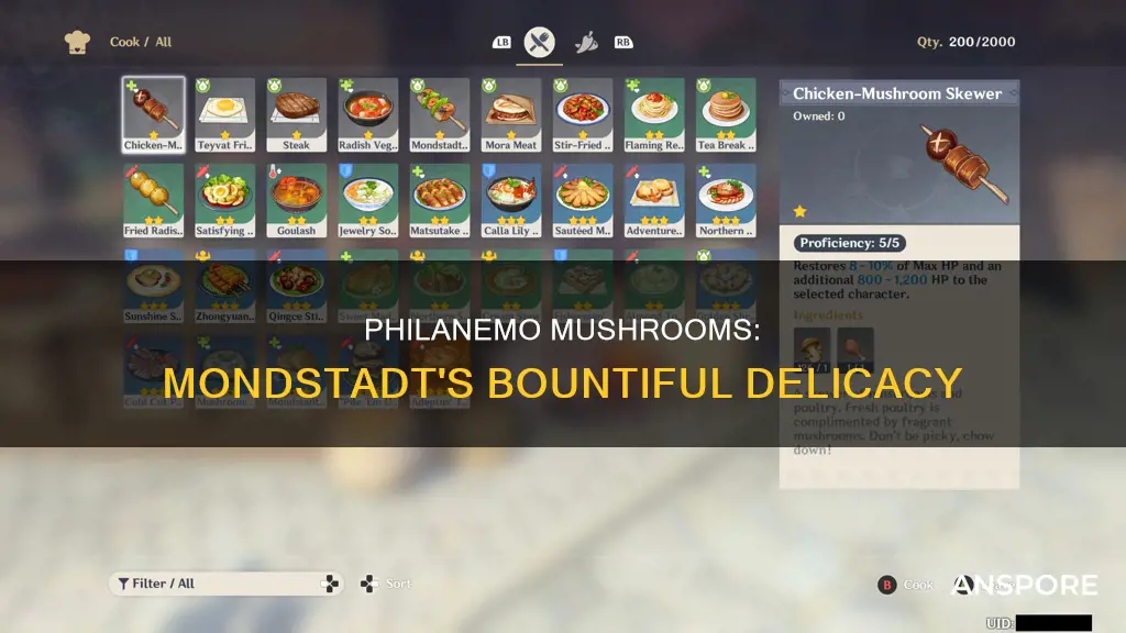 how many philanemo mushrooms are in mondstadt