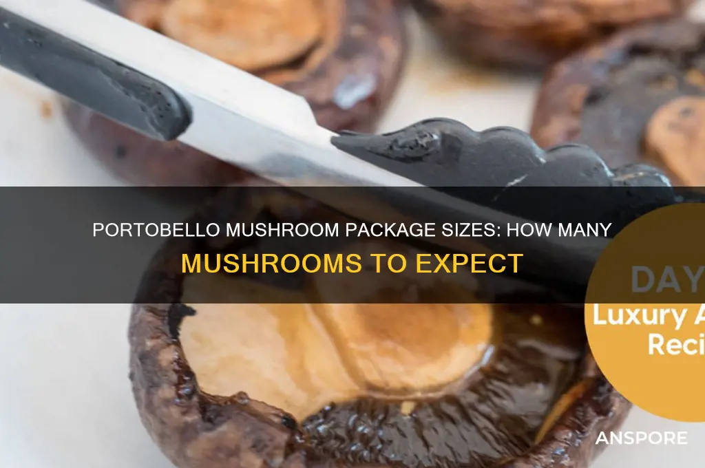 how many portobello mushrooms in a package