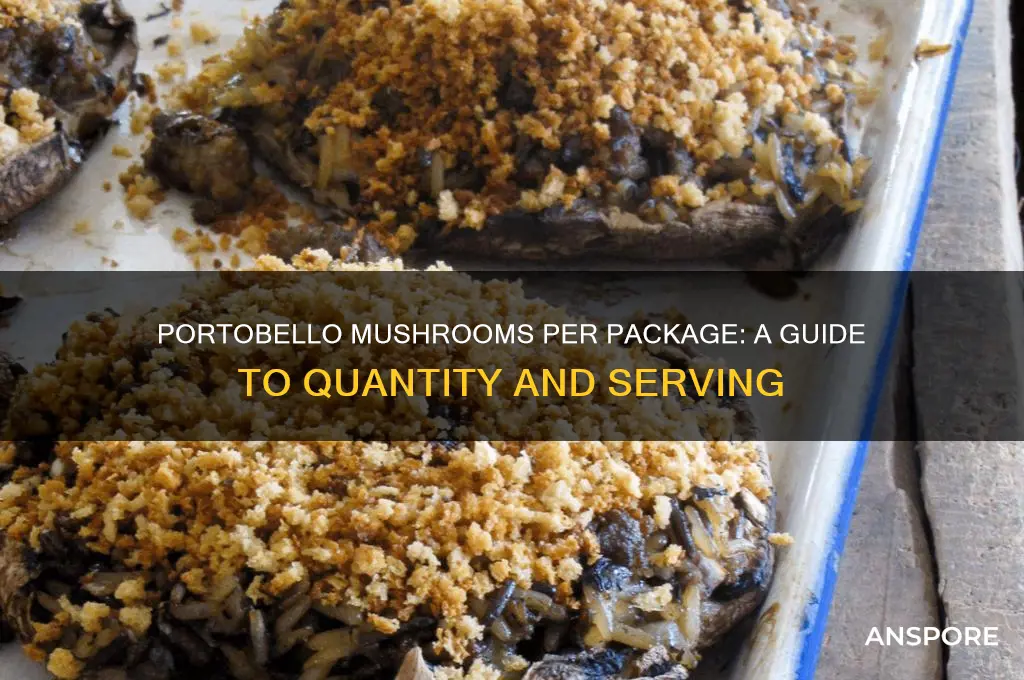 how many portobello mushrooms in a pkg