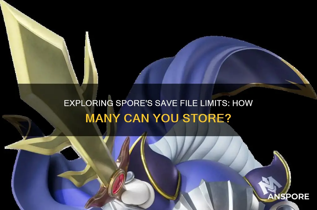 how many save files can you have in spore